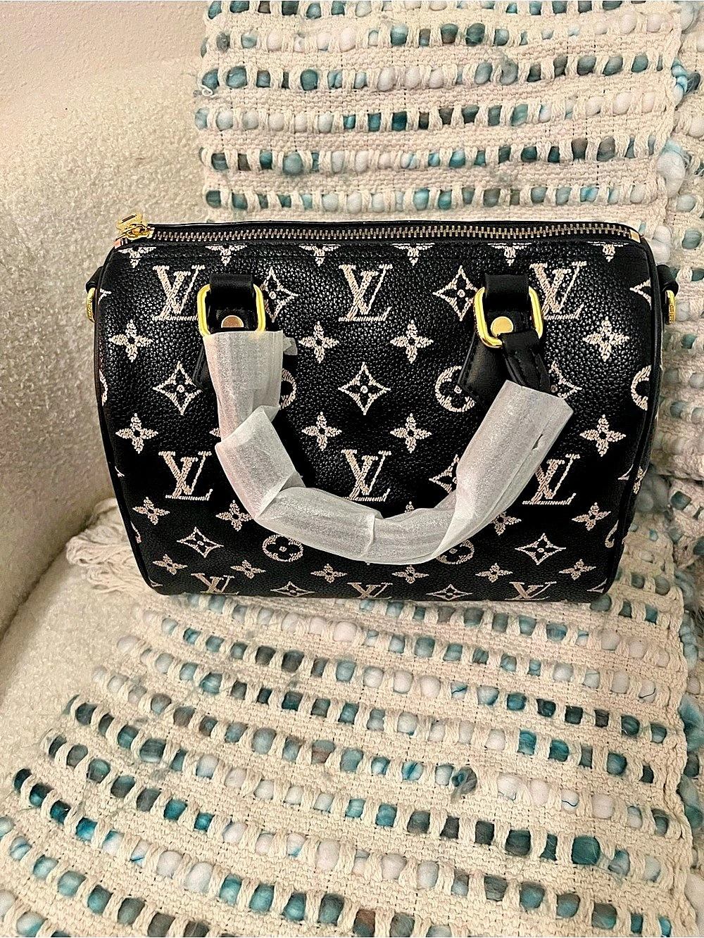 INSPIRED BY 25mm Monogram Shoulder Bag in Black & White